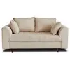 Image de Canape droit LISA DESIGN 2 places en polyester beige 150 x 150 x 81 cm