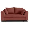 Image de Canape droit LISA DESIGN 2 places en polyester rouge 150 x 150 x 81 cm