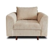 Image de Rune - fauteuil - en velours côtelé - Beige