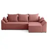 Image de Canape angle fixe BEST MOBILIER 4 places en polyester rose 248 x 248 x 80 cm
