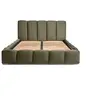 Image de Lit coffre best mobilier 200 x 222 x 112 cm en velours sommier a lattes pour 2 personnes de couleur vert