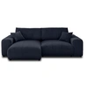 Image de Canape angle fixe LISA DESIGN 4 places en velours bleu 237 x 237 x 79 cm