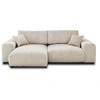Image de Canape angle fixe LISA DESIGN 4 places en velours beige 237 x 237 x 79 cm