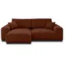 Image de Canape angle fixe LISA DESIGN 4 places en velours rouge 237 x 237 x 79 cm