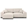 Image de Canape angle fixe LISA DESIGN 4 places en velours blanc 237 x 237 x 79 cm
