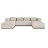 Image de Canape angle fixe LISA DESIGN 7 places en velours blanc 176 x 327 x 67 cm