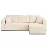 Image de Topaze - canapé d'angle réversible - 4 places - convertible avec coffre - en velours texturé - Beige
