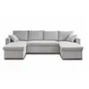 Image de Canape angle fixe BEST MOBILIER 7 places en polyester gris 290 x 290 x 83 cm