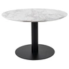 Image de Valverde - table basse ronde - effet marbre - noir - 70 cm - Blanc / Noir