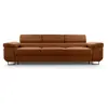 Image de Canape droit BEST MOBILIER 3 places en polyester rouge 274 x 274 x 70 cm