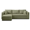 Image de Topaze - canapé d'angle réversible - 4 places - convertible avec coffre - en tissu - Vert
