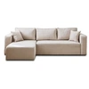 Image de Topaze - canapé d'angle réversible - 4 places - convertible avec coffre - en tissu - Beige