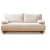 Image de Cristal - canapé 3 places - convertible avec coffre - en velours texturé - Beige