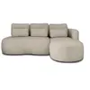 Image de Canape angle fixe LISA DESIGN 4 places en polyester marron 240 x 244 x 88 cm