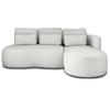 Image de Canape angle fixe LISA DESIGN 4 places en polyester gris 240 x 244 x 88 cm