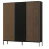 Image de Savanna - armoire - effet bois et noir - 185x200 cm - Noir / Bois
