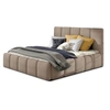 Image de Lucea - lit coffre - 140x200 - sommier inclus - en velours - Taupe