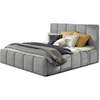 Image de Lucea - lit coffre - 140x200 - sommier inclus - en velours - Gris clair
