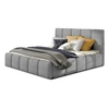 Image de Lucea - lit coffre - 160x200 - sommier inclus - en velours - Gris clair