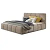 Image de Lucea - lit coffre - 180x200 - sommier inclus - en velours - Taupe