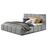 Image de Lucea - lit coffre - 180x200 - sommier inclus - en velours - Gris clair