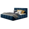 Image de Lucea - lit coffre - 180x200 - sommier inclus - en velours - Bleu nuit