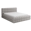 Image de Kingston - lit coffre - 140x200 - sommier inclus - en tissu bouclette - Gris