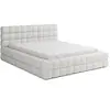 Image de Kingston - lit coffre - 160x200 - sommier inclus - en tissu bouclette - Blanc