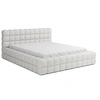 Image de Kingston - lit coffre - 180x200 - sommier inclus - en tissu bouclette - Blanc