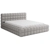 Image de Kingston - lit coffre - 180x200 - sommier inclus - en tissu bouclette - Gris
