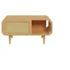 Image de Mathilde - table basse - effet bois et cannage - 1 niche - 100 cm - Bois