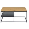 Image de Salida - table basse - effet bois et métal noir - 90 cm - Bois / Noir