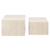 Image de Pueblo - lot de 2 tables basses - effet travertin - 58 et 50 cm - Beige