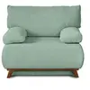 Image de Cristal - fauteuil - convertible avec coffre - en velours texturé - Bleu