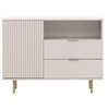 Image de Monica - buffet - beige - 2 tiroirs, 1 porte et 1 niche - 107 cm - Beige