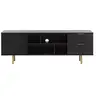 Image de Monica - meuble TV - noir - 4 niches et 2 portes - 150 cm - Noir