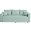 Image de Canape droit BEST MOBILIER 3 places en polyester bleu 89 x 207 x 71 cm