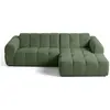 Image de Canape angle fixe LISA DESIGN 4 places en tissu vert 262 x 262 x 70 cm