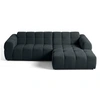Image de Canape angle fixe LISA DESIGN 4 places en tissu gris 152 x 262 x 74 cm