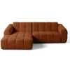 Image de Canape angle fixe LISA DESIGN 4 places en tissu rouge 262 x 262 x 74 cm