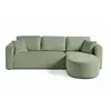 Image de Canape angle fixe BEST MOBILIER 4 places en velours vert 240 x 240 x 86 cm