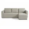 Image de Canape angle fixe BEST MOBILIER 4 places en polyester beige 220 x 220 x 82 cm