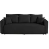 Image de Regala - canapé 3 places - convertible avec coffre - en tissu - Noir