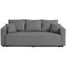 Image de Canape droit BEST MOBILIER 3 places en polyester gris 89 x 207 x 71 cm