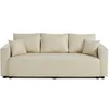 Image de Canape droit BEST MOBILIER 3 places en polyester beige 207 x 207 x 71 cm