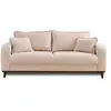 Image de Canape droit LISA DESIGN 3 places en velours beige 163 x 163 x 86 cm