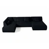 Image de Canape droit fixe lisa design Onyx 7 places en velours cotele noir