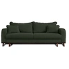Image de Canape droit LISA DESIGN 3 places en velours vert 220 x 220 x 86 cm