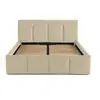 Image de Elysia - lit coffre - 140x190 - en velours - sommier inclus - Beige