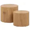Image de Aeryn - lot de 2 tables basses - chêne naturel - 48 et 40 cm - Bois